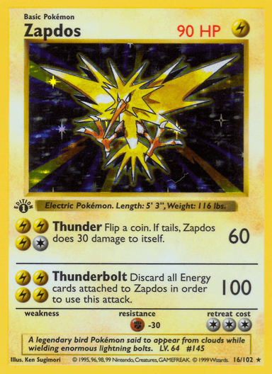Zapdos, Base 16