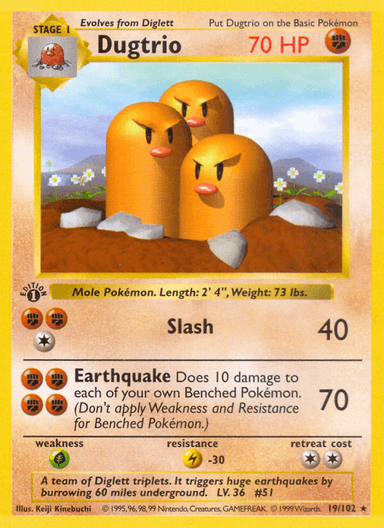 Dugtrio, Base 19
