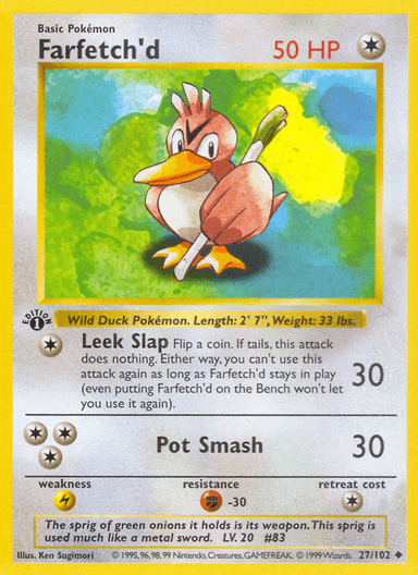 Farfetch'd, Base 27