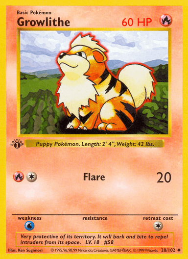 Growlithe, Base 28