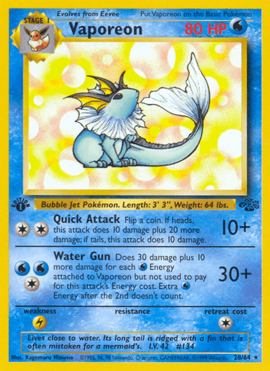 Vaporeon, Jungle 28