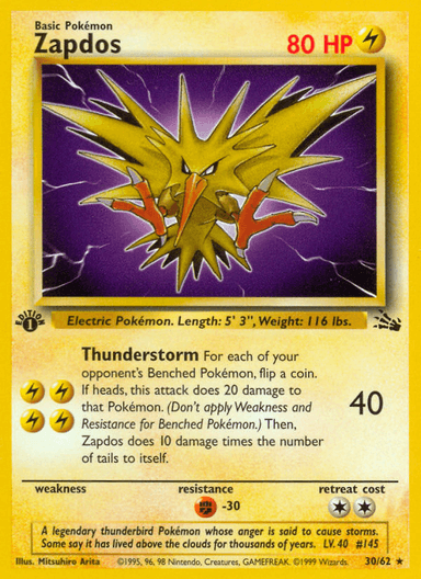 Zapdos, Fossil 30