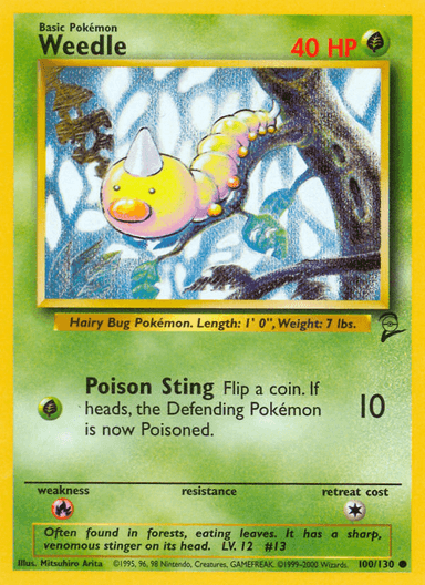 Weedle, Base Set 2 100