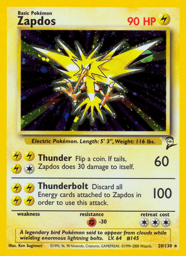 Zapdos, Base Set 2 20