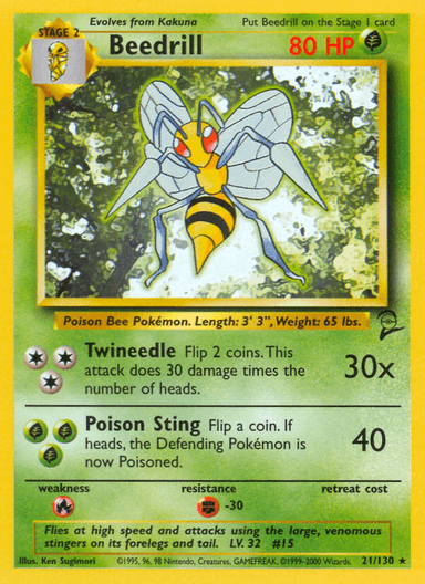 Beedrill, Base Set 2 21