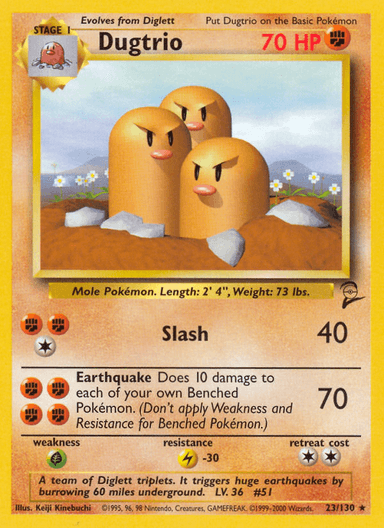 Dugtrio, Base Set 2 23