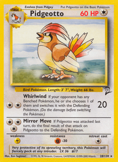 Pidgeotto, Base Set 2 28
