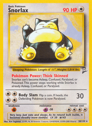 Snorlax, Base Set 2 30