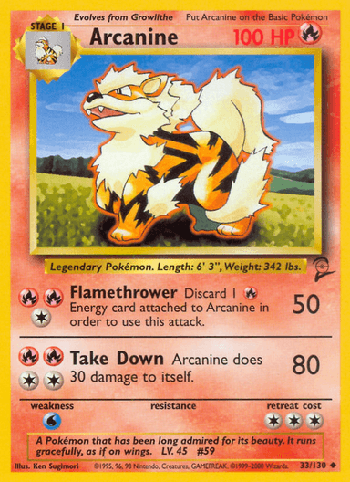 Arcanine, Base Set 2 33