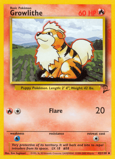Growlithe, Base Set 2 42