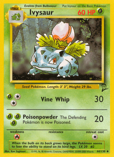 Ivysaur, Base Set 2 44