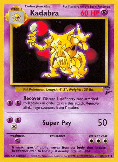 Kadabra, Base Set 2 46