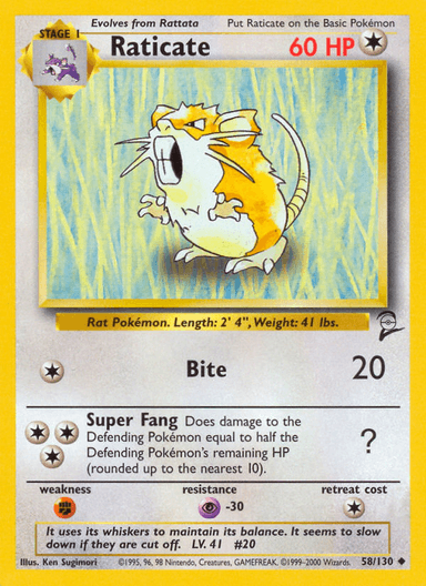 Raticate, Base Set 2 58