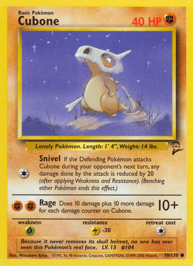 Cubone, Base Set 2 70