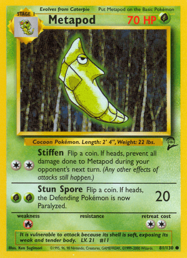 Metapod, Base Set 2 81