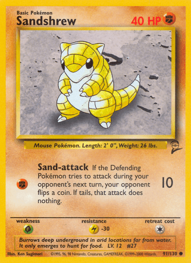 Sandshrew, Base Set 2 91