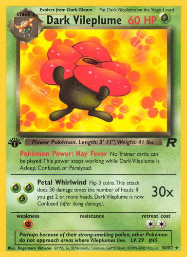 Dark Vileplume, Team Rocket 30
