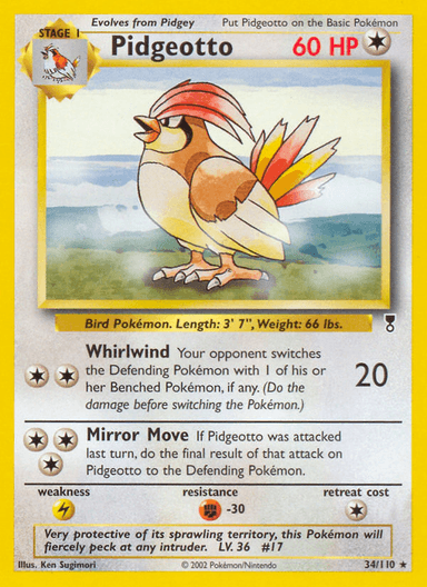 Pidgeotto, Legendary Collection 34