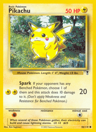 Pikachu, Legendary Collection 86