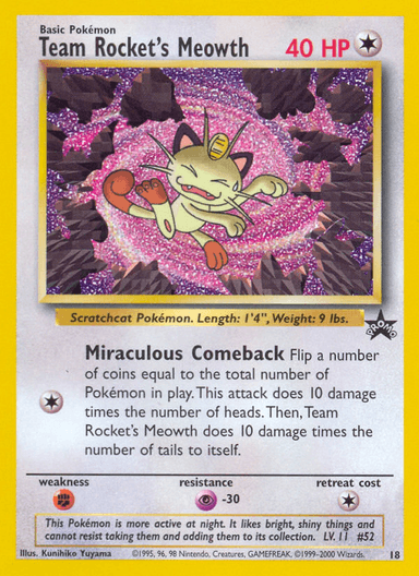 Team Rocket's Meowth, Wizards Black Star Promos 18