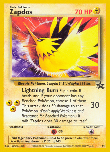 Zapdos, Wizards Black Star Promos 23