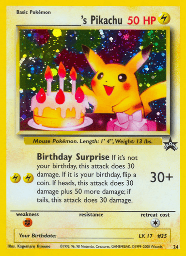_____'s Pikachu, Wizards Black Star Promos 24