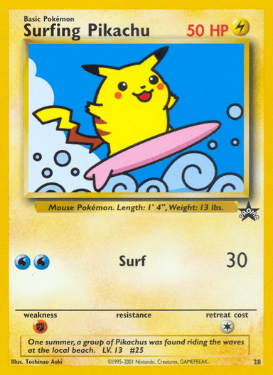 Surfing Pikachu, Wizards Black Star Promos 28