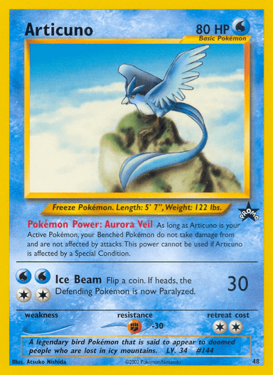 Articuno, Wizards Black Star Promos 48