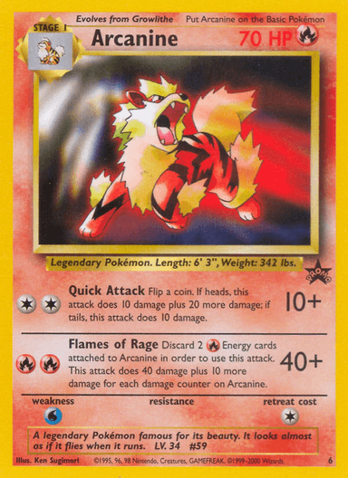 Arcanine, Wizards Black Star Promos 6