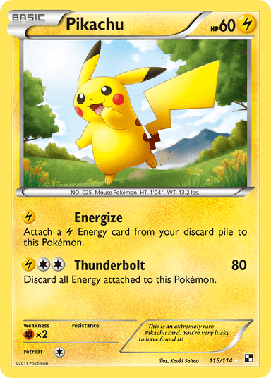Pikachu, Black & White 115