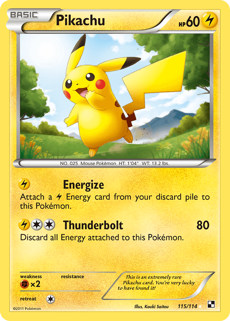 Pikachu, Black & White 115