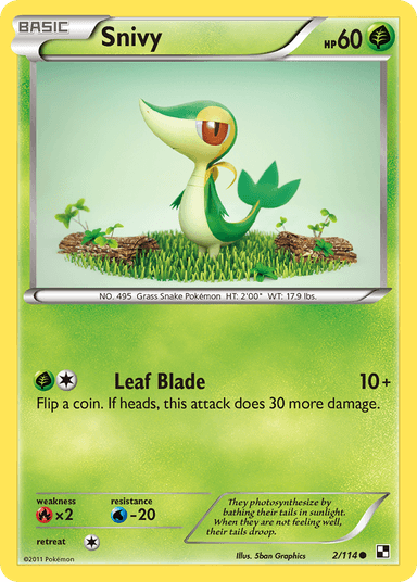 Snivy, Black & White 2