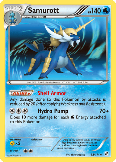 Samurott, Black & White 32