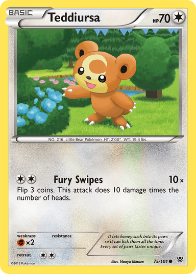 Teddiursa, Plasma Blast 75