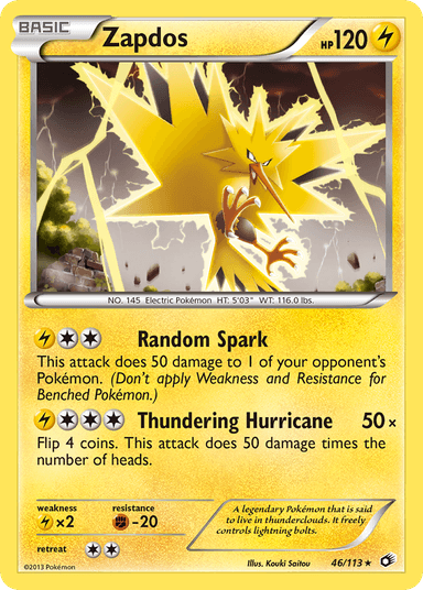 Zapdos, Legendary Treasures 46