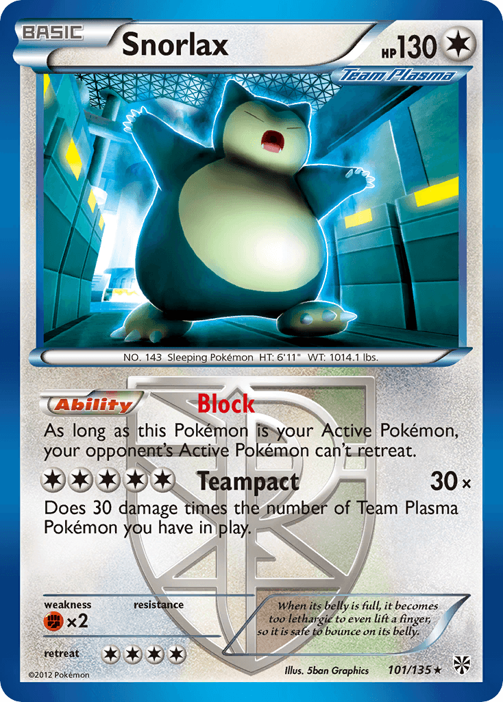 Snorlax, Plasma Storm 101