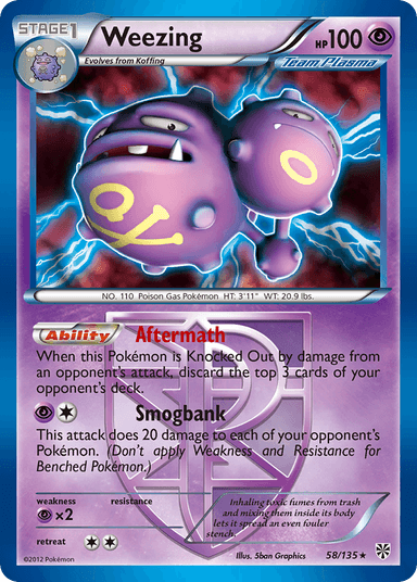 Weezing, Plasma Storm 58