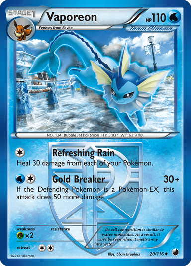 Vaporeon, Plasma Freeze 20