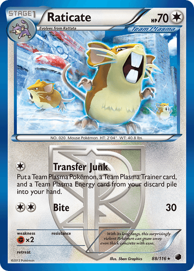 Raticate, Plasma Freeze 88