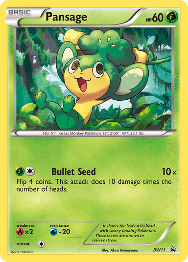 Pansage, BW Black Star Promos BW11