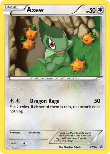 Axew, BW Black Star Promos BW16