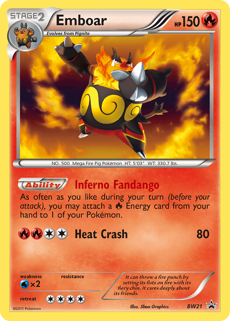 Emboar, BW Black Star Promos BW21