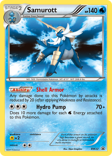 Samurott, BW Black Star Promos BW22
