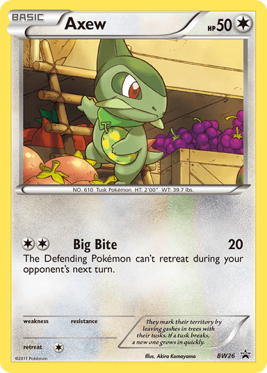 Axew, BW Black Star Promos BW26