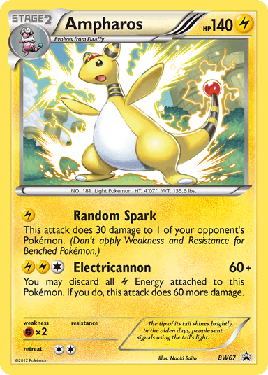 Ampharos, BW Black Star Promos BW67