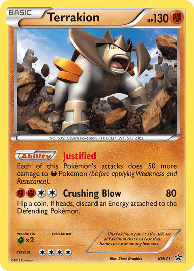 Terrakion, BW Black Star Promos BW71