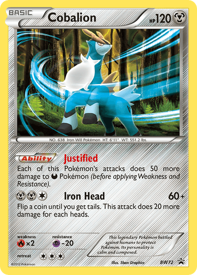 Cobalion, BW Black Star Promos BW72