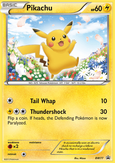 Pikachu, BW Black Star Promos BW77