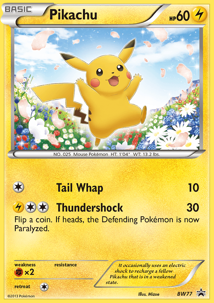 Pikachu, BW Black Star Promos BW77