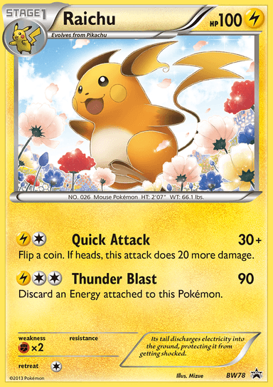 Raichu, BW Black Star Promos BW78